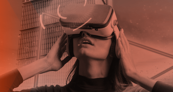 img:criptomoedas-de-nft-mulher-usando-oculos-de-realidade-virtual-com-detalhe-laranja-a-esquerda