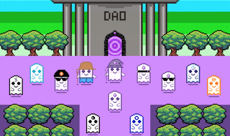 criptomoedas-de-nft-print-dos-fantasmas-coloridos-em-pixelart-os-gotchis